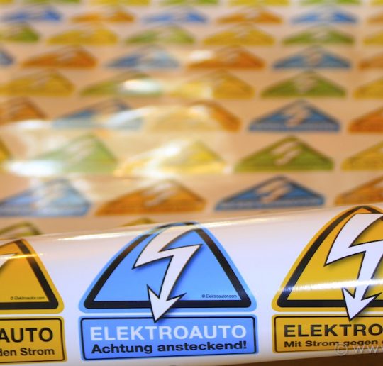 Elektroauto Aufkleber