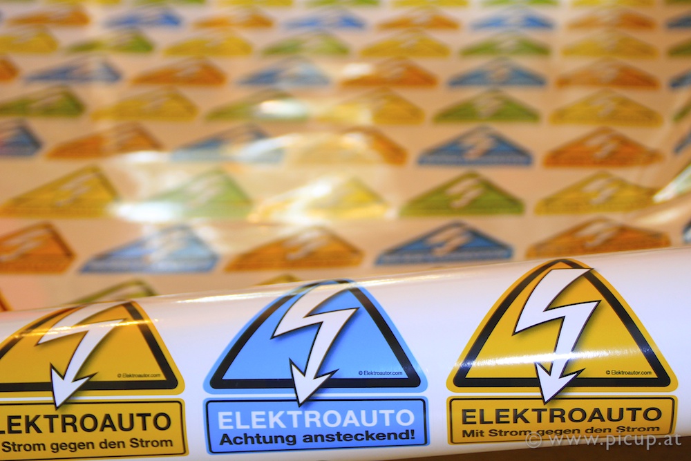 Elektroauto Aufkleber