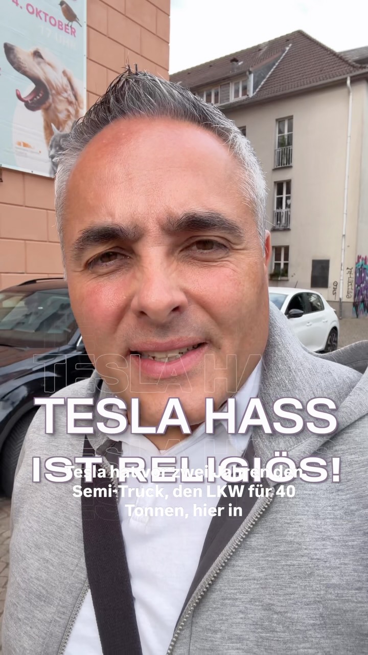 OMG: Der Tesla Hass ist schon religiös! 😡🫣 
Das sieht man besonders schön am Tesla Semi, dem rein elektrischen 40t LKW, der gerade auf der IAA Transportation in Hannover in der Europa-Version gezeigt wird. Da er schon in 2027 hier ausgeliefert werden soll, dürften die Tesla Hater verstummen. Oder etwa doch nicht? Vermutlich werden sie IMMER ein Haar in der Suppe finden um meckern zu können.

#TeslaSemi #eLKW #iaatransportation