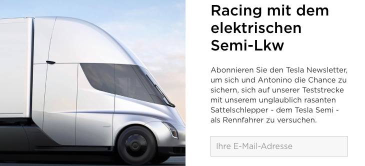 TeslaSemiRennstreckeNewsletter