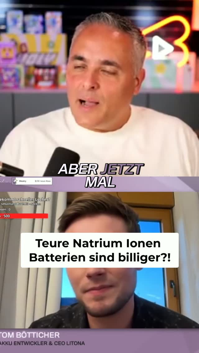 Sind teure Natrium Ionen Batterien billiger? 🤯
Längere Lebensdauer bei stationären Batteriespeichern rechnet sich, da zählt der Preis pro Kilowattstunde pro Zyklus, nicht nur pro Kilowattstunde. #Energiespeicher #Nachhaltigkeit #Batterie #ErneuerbareEnergien #GrüneTechnologie