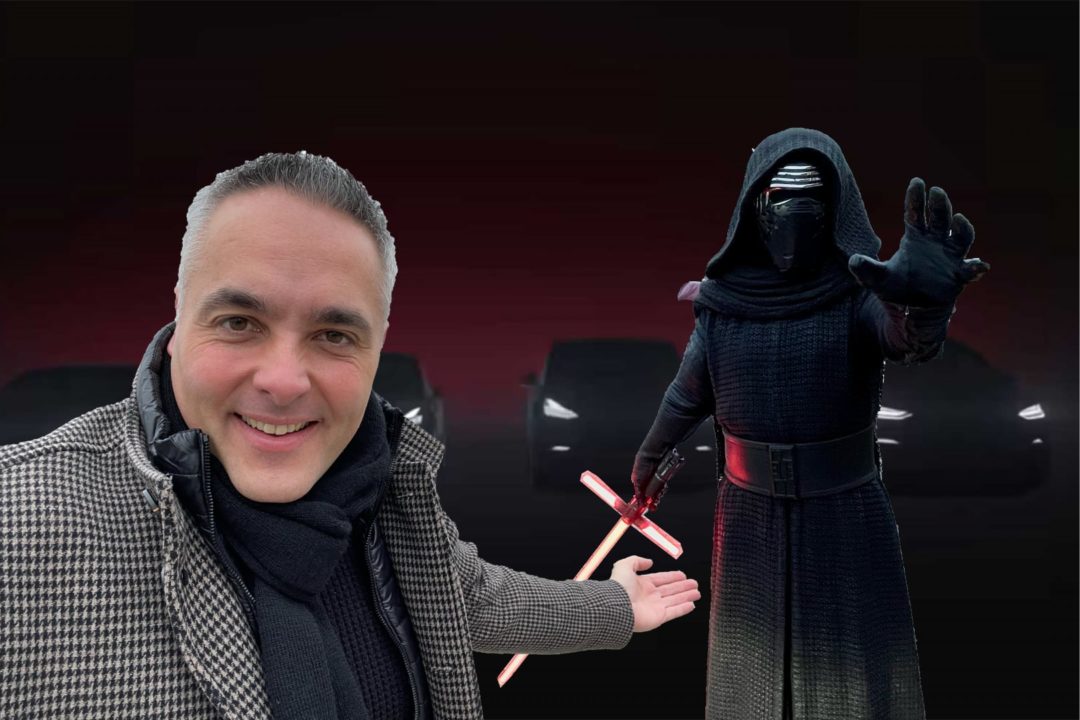 Livestream Ladepark Hilden StarWars Kylo Tesla Model 3 Model Y Lightshow Lichtspektakel Flashmob