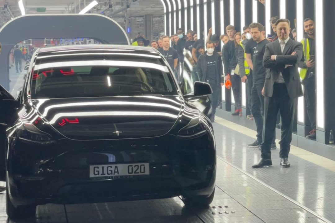 Tesla Giga4 Gigafactory 4 Elon Musk Olaf Scholz Dietmar Woidke Berlin Brandenburg Grünheide Eröffnung Model Y Performance