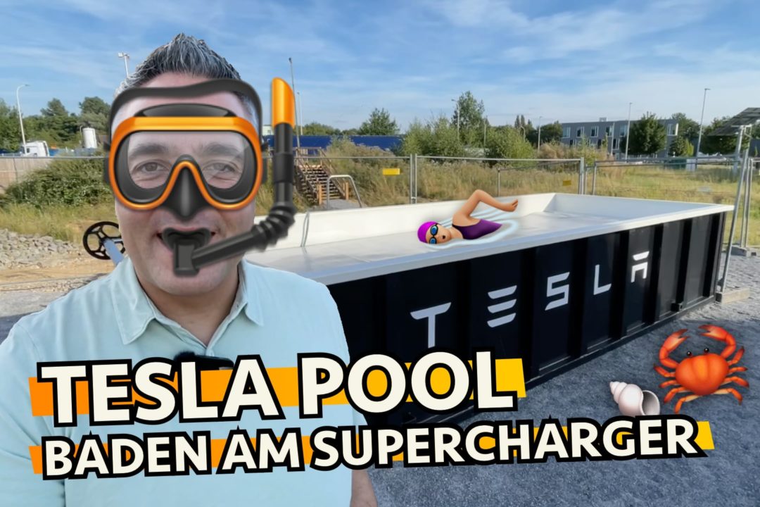 DANZEI Blog Tesla Pool Schwimmbecken Freibad Container Ladepark Hilden Supercharger Ladeweile Badespass