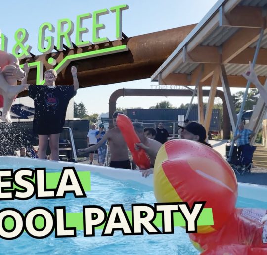 Danzei Blog Tesla Pool Party Ladepark Hilden Seed and Greet Model Y Performance